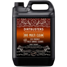 Dirtbusters Bio Multi Surface Cleaner, Eco Friendly All Purpose Cleaner Concentrate, Orange (5L)