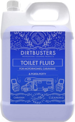 Dirtbusters Blue Caravan Toilet Chemicals Fluid Cleaner Tank Solution, For Caravans, Motorhome, Porta Potti & Camping Toilet (2L)