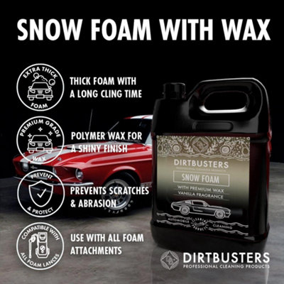 Dirtbusters Car Cleaner Snow Foam Shampoo With Polymer Wax, Vanilla Fragrance (5 Litre)