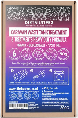 Dirtbusters Caravan Toilet Chemicals Waste Tank Treatment Sachets, For