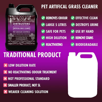 Dirtbusters Pet Artificial Grass Cleaner With Urine Deodoriser (5L)