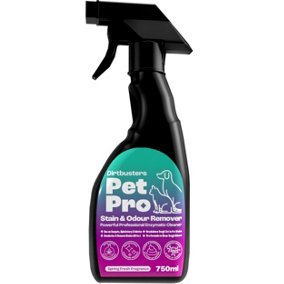 Dirtbusters Pet Pro Pet Stain & Odour Remover Spray, Powerful Professional Enzymatic Carpet Cleaner Solution (750ml)