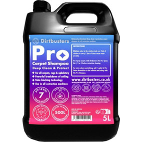 Dirtbusters Pro Carpet Cleaner Shampoo, Deep Clean & Protect with Stain Protection Technology & Odour Treatment (5L)