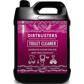 Dirtbusters Toilet Macerator Cleaner & Descaler, Use With All Saniflo Pump Units, Septic Tanks, Macerators, Berry Fresh (5L)