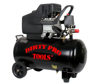 Dirty Pro Tools Air Compressor 50 Litres 2HP 230v 8BAR 115PIS- Electric 50 Litre -