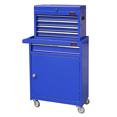 Dirty Pro Tools Blue Medium Tool Chest Top Cabinet Top Box And Roll