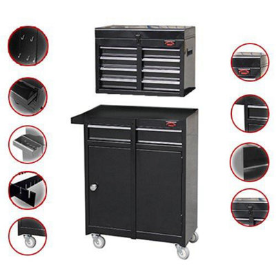 Dirty Pro Tools Blue Medium Tool Chest Top Cabinet Top Box And Roll - 3