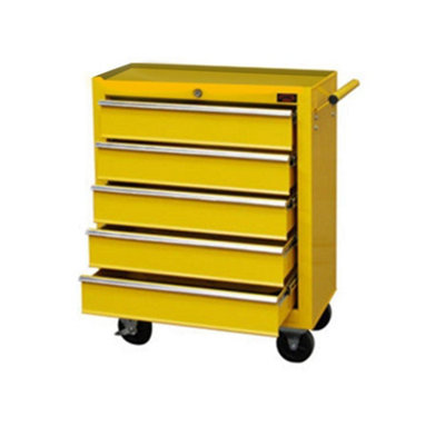 Dirty Pro Tools Large 5 Drawer Rollcab Garage Professional Tool Chest Box With US Ball Bearing Slides Drawers