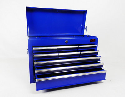 Dirty Pro Tools Large Lightweight 9 Drawer Tool Chest With Key Lock And US Ball Bearing Slides Drawer
