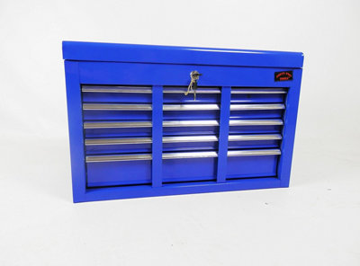Dirty Pro Tools Large Lightweight 9 Drawer Tool Chest With Key Lock And US Ball Bearing Slides Drawer
