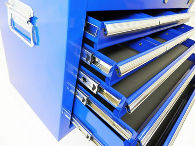 Dirty Pro Tools Large Lightweight 9 Drawer Tool Chest With Key Lock And US Ball Bearing Slides Drawer