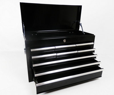 Dirty Pro Tools Large Lightweight 9 Drawer Tool Chest With Key Lock And US Ball Bearing Slides Drawer