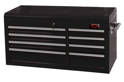 Dirty Pro Tools Professional 8 Drawers Garage Large Tool Chest Top Box With Ball Bearing Slides