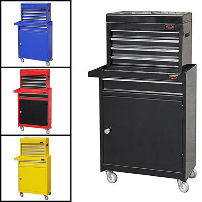 Dirty Pro Tools Red/Black Medium Tool Chest Top Cabinet Top Box And Roll