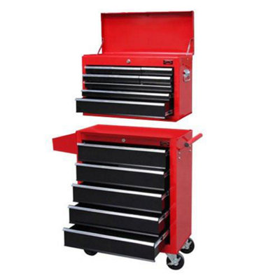 Dirty Pro Tools X Large Tool Chest Top Cabinet Top Box And Rollcab Box With Drawer Divider