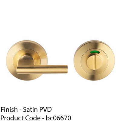 Disabled Thumbturn Handle With Release With Indicator Satin Brass PVD