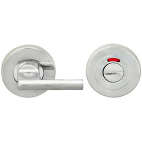 Disabled Turn Lock And Release Handle With Indicator Bright Stainless Steel