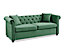 discontinued - Ascot Chesterfield 3 Seater Sofa Green Velvet