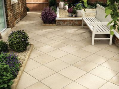 Discount Builders Merchants - Pack of 40 Textured 450 x 450mm Buff ...