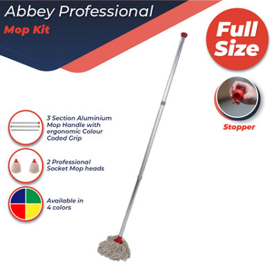 Discounted Cleaning Supplies Mop Kit Professional Colour Coded Mop