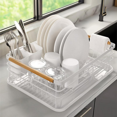 Dish Drainer Rack , Plate, Cutlery, Pots Pans Drying Rack Kitchen ...