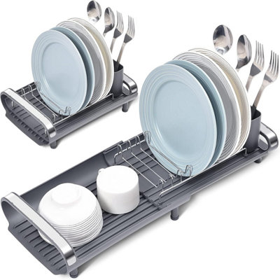 Dish Drainer Rack, Small Dish Drainer, Expandable Dish Rack Removable ...