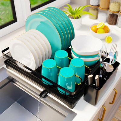 Dish Drainer Rack , Stainless Steel Utensil Her , Swivel Drainage Spout ...