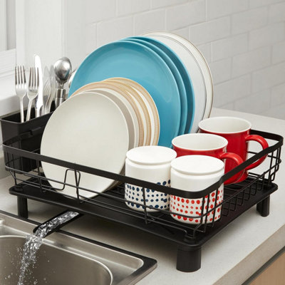 Dish Drainer Space,Saving Dish Drying Rack Drip Tray Dish Racks ...