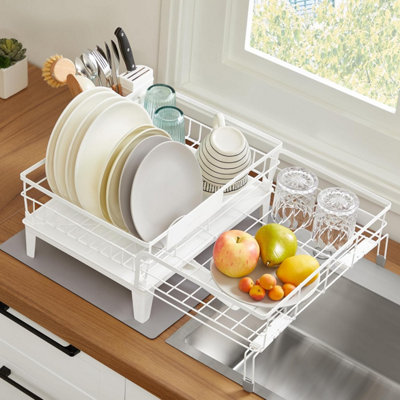 Dish Drying Rack, Dish Drainer Kitchen Counter, 360degree Rotatable ...