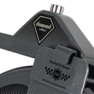 Disklok Diamond Edition Large Steering Wheel Full Cover Car Security Lock Police Approved 39cm-41.5cm Inc.Case & Cover-Anthracite