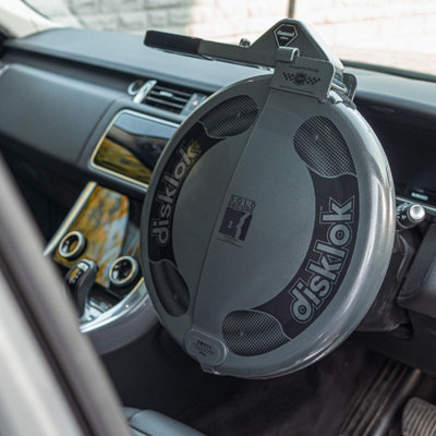 Disklok Diamond Edition Large Steering Wheel Full Cover Car Security Lock Police Approved 39cm-41.5cm Inc.Case & Cover-Anthracite - 4