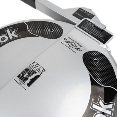 Disklok Gold Edition Large Steering Wheel Full Cover Car Security Lock Police Approved 41.5cm - 44cm - Silver - 7