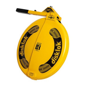 Disklok Gold Edition Large Steering Wheel Full Cover Car Security Lock Police Approved 41.5cm - 44cm - Yellow