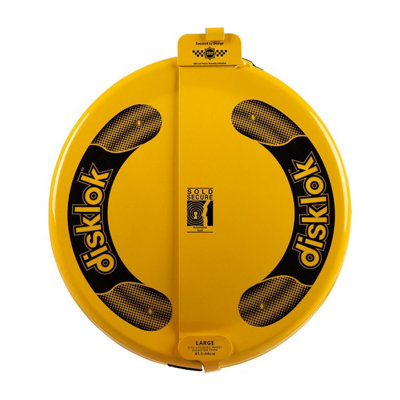 Disklok Gold Edition Large Steering Wheel Full Cover Car Security Lock Police Approved 41.5cm - 44cm - Yellow - 4