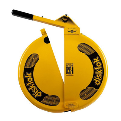Disklok Gold Edition Large Steering Wheel Full Cover Car Security Lock Police Approved 41.5cm - 44cm - Yellow - 6