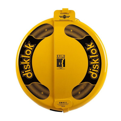 Disklok Gold Edition Small Steering Wheel Full Cover Car Security Lock Police Approved 35cm - 39cm - Yellow - 3