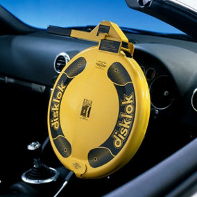 Disklok Large Steering Wheel Full Cover Silver Car Security Lock Police Approved 41.5cm - 44cm - Silver