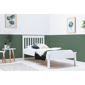 Disley Classic White Wooden Single Bed Frame 3ft