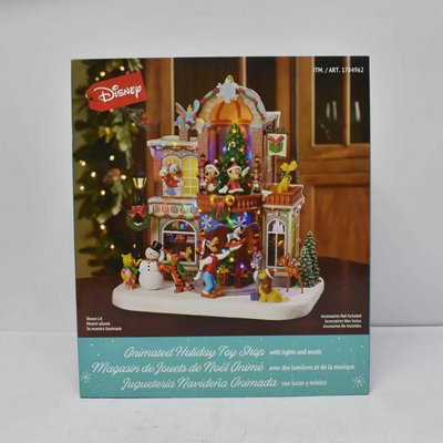 Disney Animated Holiday Toy Shop with Lights & Music, 38cm