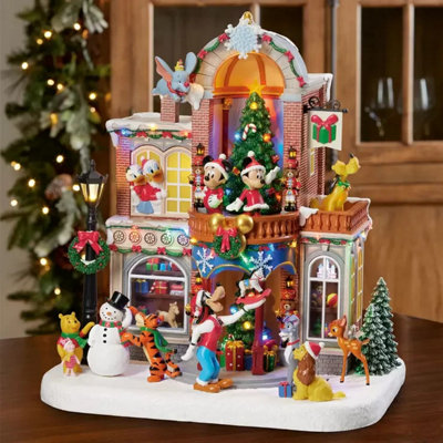 Disney Animated Holiday Toy Shop with Lights & Music, 38cm