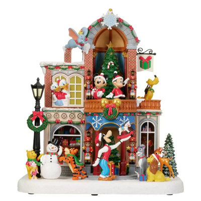 Disney Animated Holiday Toy Shop with Lights & Music, 38cm