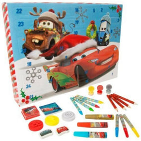 Disney Cars Advent Calendar Surprise Christmas Xmas Kids Fun Crayons Puzzle New