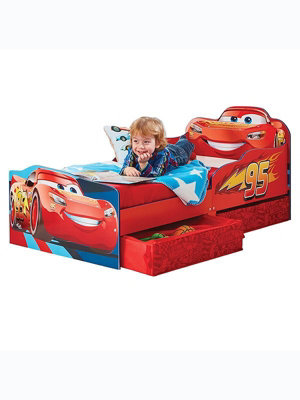 Disney Cars Lightning McQueen Toddler Bed with Storage DIY at B Q