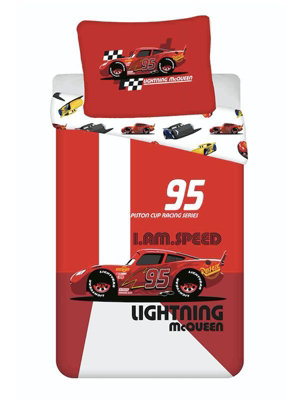 Lightning mcqueen single duvet set best sale