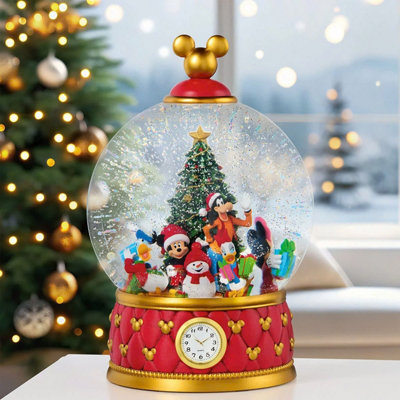 Disney Christmas Snow Globe with Glitter and LED Lights, Illuminated ...