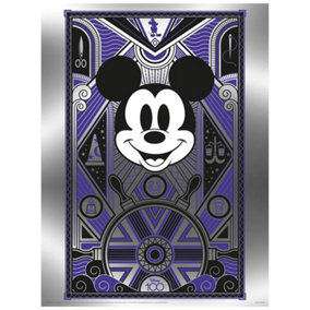 Disney D100 Deco Luxe Mickey Mouse Metallic Print Purple/Black/White (30cm x 40cm)