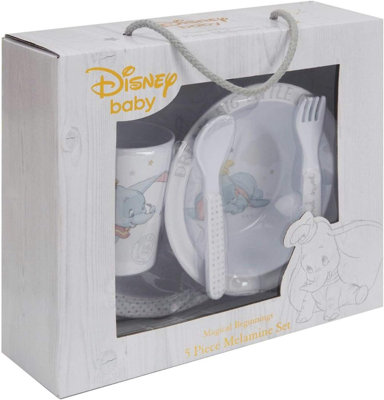 Disney Dumbo Baby Dinner Set Melamine Feeding Tableware Magical ...