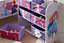 Disney Frozen Purple Storage Unit with 6 Storage Boxes for Kids, W63.5 X D25 X H60cm