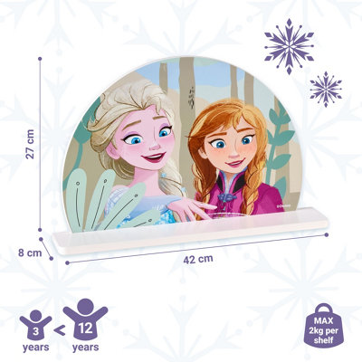 Disney Frozen Small Wall Shelf, Decorative Wall Mounted Kids' Shelf ...
