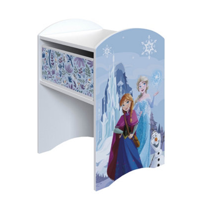 Disney Frozen Wonder Bedside Table - Sturdy Engineered Wood Construction, Small Side Table with Drawer for Kid's Bedroom